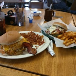 Old Homestead Cafe - Breakfast Burger and Chicken Cordon Bleu, awesome!