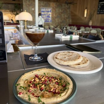 Pinyon - Traditional Hummus and espresso martini - Mediterranean Near Me - Scottsdale, Arizona Pinyon - Traditional Hummus and espresso martini - Mediterranean Near Me - Scottsdale, Arizona
