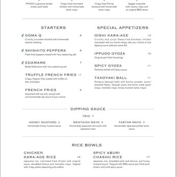 Ippudo Berkeley - 2nd page of menu - Ramen Near Me - Berkeley, California