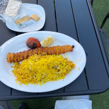 Darbari Persian Grill - Lubia Polo with Chicken Koobideh Combination Platter - Persian/Iranian Near Me - Costa Mesa, California