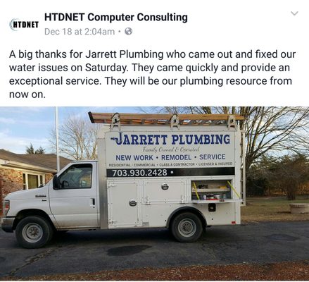 Jarrett Plumbing Logo