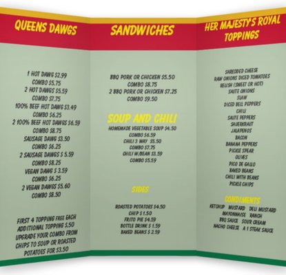 Menu photo 2 Hot Dawg Queen Panama City, FL