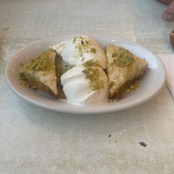 Taboon Mediterranean - Baklava and pistachio ice cream - Mediterranean Near Me - Long Beach, California Taboon Mediterranean - Baklava and pistachio ice cream - Mediterranean Near Me - Long Beach, California