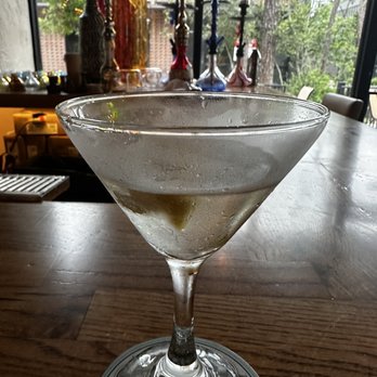 Mezze#1 - Great Hendricks martini! I drank half before taking this picture! - Middle Eastern Near Me - Conroe, Texas