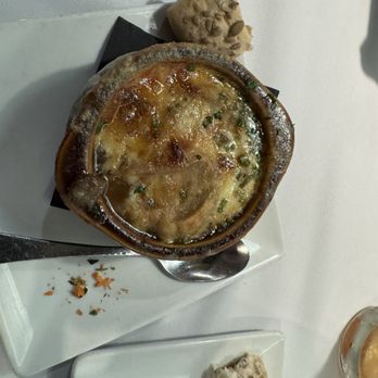 E & E Stakeout Grill - Crock of French Onion Soup - American Near Me - Belleair Bluffs, Florida E & E Stakeout Grill - Crock of French Onion Soup - American Near Me - Belleair Bluffs, Florida