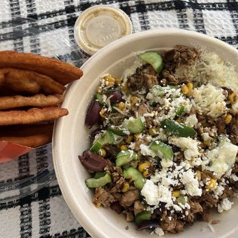 CAVA - Greens + Grains Bowl with Pita chips - Mediterranean Near Me - Owings Mills, Maryland