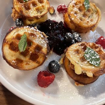 Lady Blue - Chicken and waffle sliders - Cocktail Bars Near Me - New York, New York Lady Blue - Chicken and waffle sliders - Cocktail Bars Near Me - New York, New York
