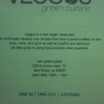 VEGGOS - Their starting menu, with a promise to "continually develop new recipes..." - Vegan Near Me - Lake Forest, California VEGGOS - Their starting menu, with a promise to "continually develop new recipes..." - Vegan Near Me - Lake Forest, California
