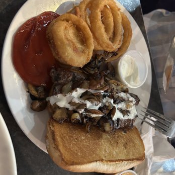 19th Hole Grill - The mo, steak sandwich smothered in mushrooms. - Casinos Near Me - Bozeman, Montana 19th Hole Grill - The mo, steak sandwich smothered in mushrooms. - Casinos Near Me - Bozeman, Montana