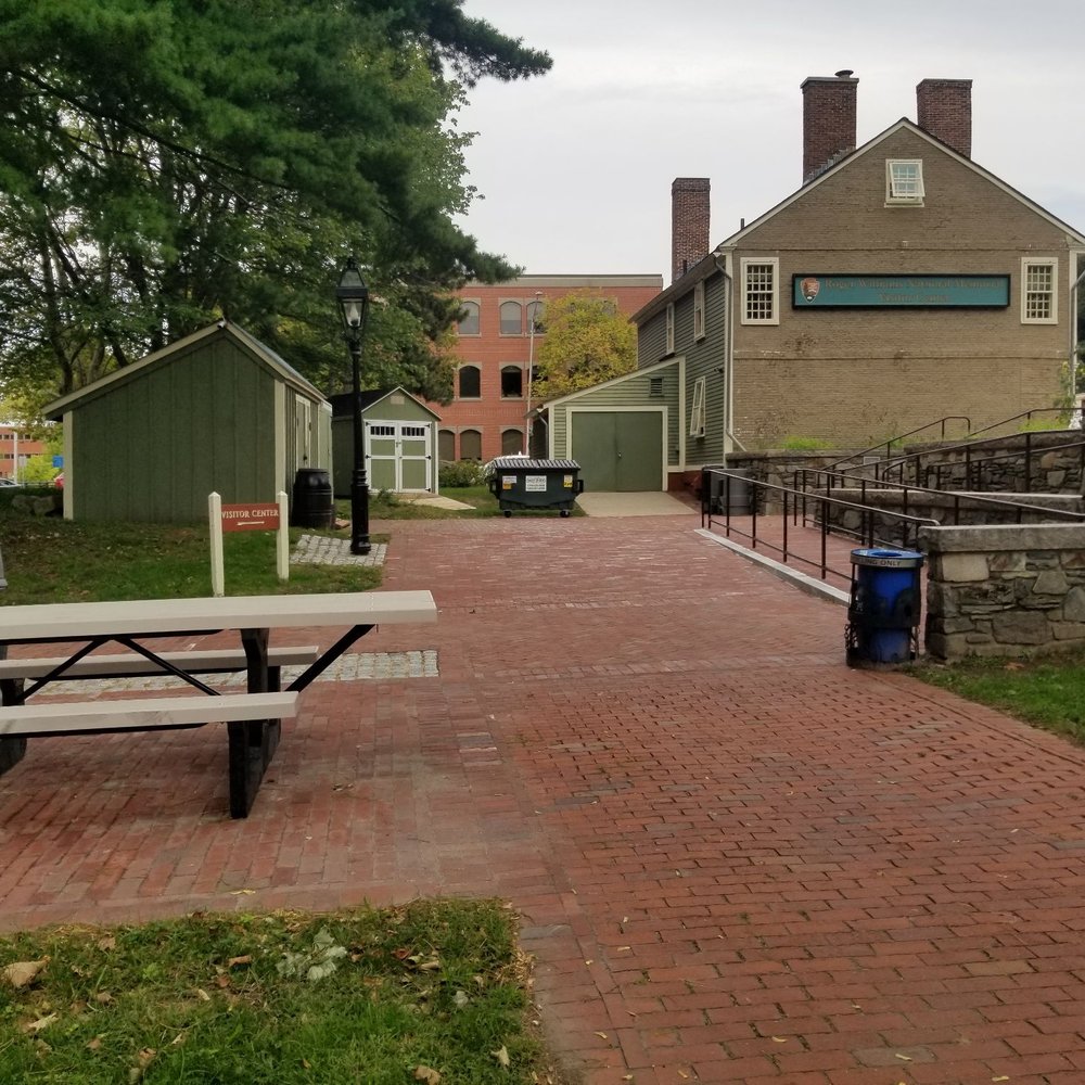 Roger Williams National Memorial - Wheelchair accessible picnic table in the park, near handicapped parking spots. - Parks Near Me - Providence, Rhode Island Roger Williams National Memorial - Wheelchair accessible picnic table in the park, near handicapped parking spots. - Parks Near Me - Providence, Rhode Island