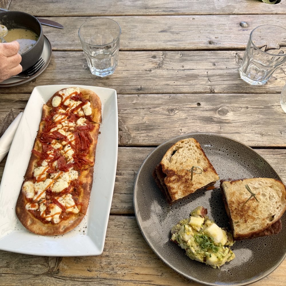 Vega Vineyard and Farm - flat bread and GLT sandwich - Wineries Near Me - Buellton, California