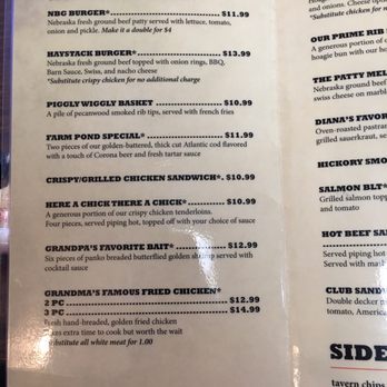 Nebraska Barn And Grill - Menu 2022 - Steakhouses Near Me - Gothenburg, Nebraska