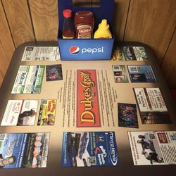 Cool table supporting local businesses!