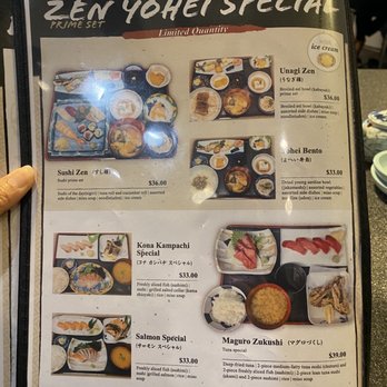 Yohei Sushi Restaurant - Menu as of March 2023 - Sushi Bars Near Me - Honolulu, Hawaii