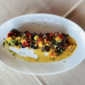 Queensview Steakhouse - This was an appetizer- Dates wrapped in bacon and delicious mango chutney - Steakhouses Near Me - Long Beach, California Queensview Steakhouse - This was an appetizer- Dates wrapped in bacon and delicious mango chutney - Steakhouses Near Me - Long Beach, California