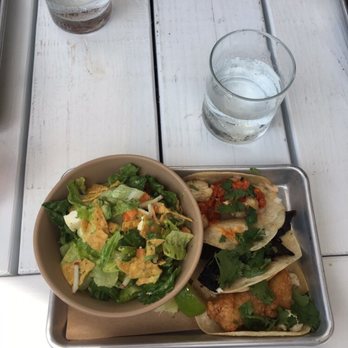 bartaco - Chapel Hill - $10 lunch special: salad and 3 tacos - portobello, cauliflower and fish. - Tacos Near Me - Chapel Hill, North Carolina