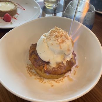 Aurora At The Celeste - Pineapple Bread Pudding, Flambé - American Near Me - Orlando, Florida