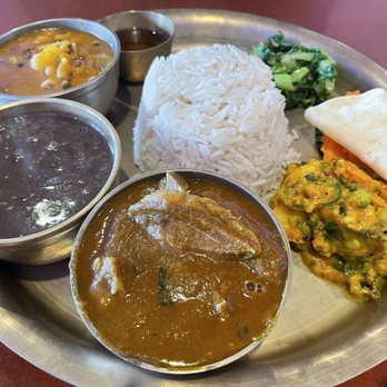 The Gurkha Kitchen - Goat Thakali Thali Goat - Himalayan/Nepalese Near Me - Sunnyvale, California