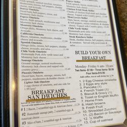 Hilltop Cafe - Breakfast Menu