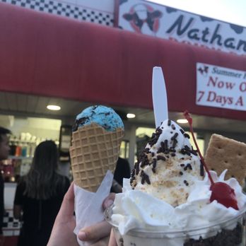 Nathan's Dairy Bar - Cookie Monster S'mores sundae - Ice Cream & Frozen Yogurt Near Me - Manassas, Virginia