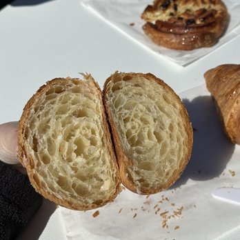 Paris En Rose - butter croissant cross-section - Cafes Near Me - Del Mar, California Paris En Rose - butter croissant cross-section - Cafes Near Me - Del Mar, California