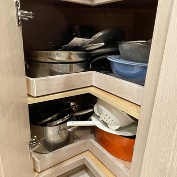 C & M Kitchen Cabinets - Extremely sturdy lazy Susan to hold all my pots/pans and mixing bowls. - General Contractors Near Me - Fountain Valley, California C & M Kitchen Cabinets - Extremely sturdy lazy Susan to hold all my pots/pans and mixing bowls. - General Contractors Near Me - Fountain Valley, California