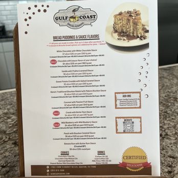 Gulf Coast Bread Pudding - The menu - Desserts Near Me - Houston, Texas Gulf Coast Bread Pudding - The menu - Desserts Near Me - Houston, Texas