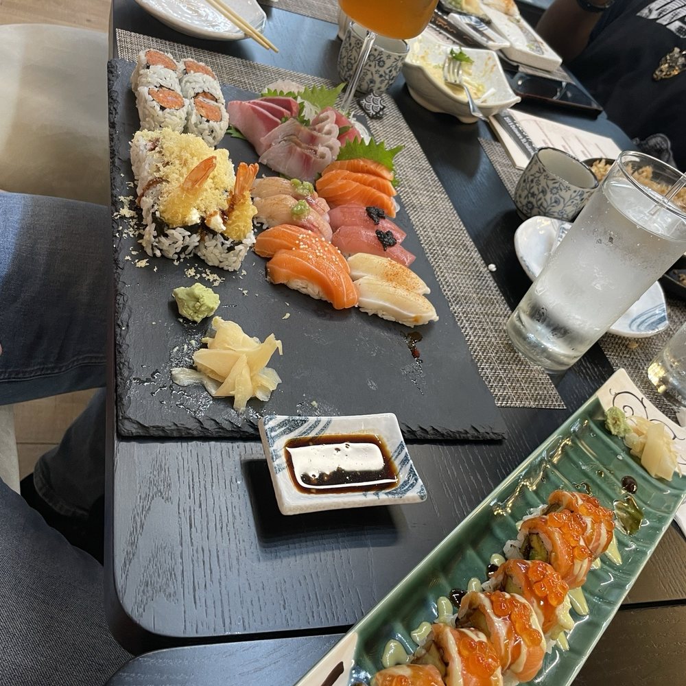 Sushi Den - Sushi and sashimi combo for 2 & fancy salmon - Sushi Bars Near Me - Indianapolis, Indiana Sushi Den - Sushi and sashimi combo for 2 & fancy salmon - Sushi Bars Near Me - Indianapolis, Indiana