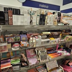 Marshalls - Cosmetics shelf in disarray