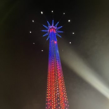 Orlando StarFlyer - View of the StarFlyer at night from the bottom. - Amusement Parks Near Me - Orlando, Florida Orlando StarFlyer - View of the StarFlyer at night from the bottom. - Amusement Parks Near Me - Orlando, Florida