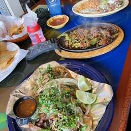 Street tacos and steak fajitas Street tacos and steak fajitas
