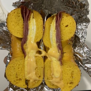 The Bagel Basket - PEC on an egg everything - Bagels Near Me - Monmouth Junction, New Jersey