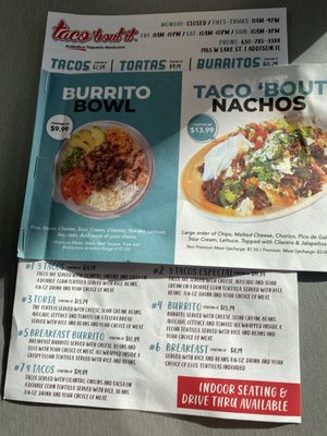 Menu photo 1 Taco Bout It Addison, IL