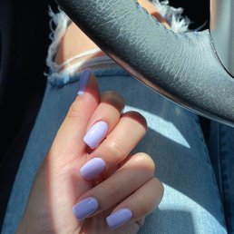 Purple nails. They have many nail color selections.