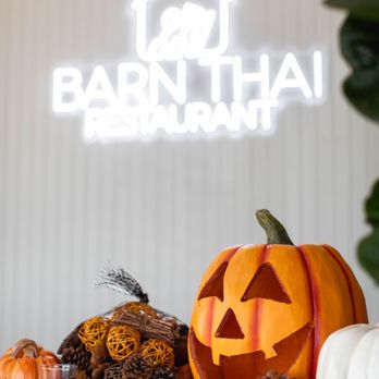 Barn Thai Restaurant - pumpkins and pine cones - Thai Near Me - Shelton, Connecticut