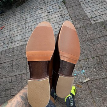 John's Shoe Repair - He couldn't even match the color when he put the sole protector on - Shoe Repair Near Me - Garland, Texas John's Shoe Repair - He couldn't even match the color when he put the sole protector on - Shoe Repair Near Me - Garland, Texas