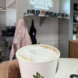 An SB grade crappyccino unblended shot of espresso buried under froth An SB grade crappyccino unblended shot of espresso buried under froth