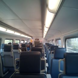 On the coaster from the 1120 am train from San Diego going to Encinitas and the city for the day on the coaater.