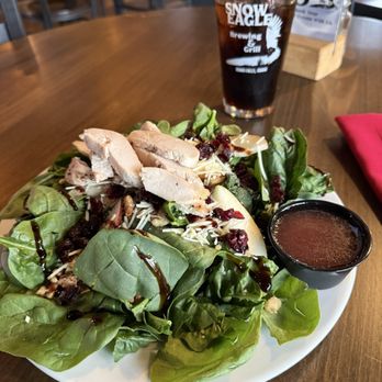 Snow Eagle Brewing & Grill - Pear Walnut Salad and Housemade Root Beer - New American Near Me - Idaho Falls, Idaho