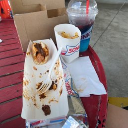 My son ate his chili dog in NO TIME!