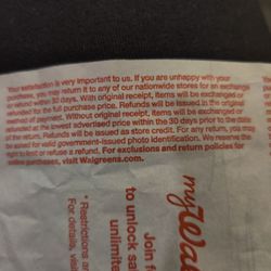 Walgreens - Return policy