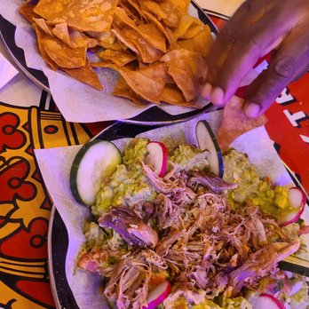 Desvelados - Love a little Carnitas with my guacamole. Fresh chips gave it that extra special touch - Tacos Near Me - Pasadena, California Desvelados - Love a little Carnitas with my guacamole. Fresh chips gave it that extra special touch - Tacos Near Me - Pasadena, California