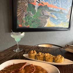 Casa Nativo - Tostones relleno with Camerones & cod cakes