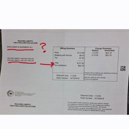You can see where they charged $63.27 for a coin fling for $23-$25 on average. What is shipment 2 and 3? I bought 1 coin at the going rate. You can see where they charged $63.27 for a coin fling for $23-$25 on average. What is shipment 2 and 3? I bought 1 coin at the going rate.