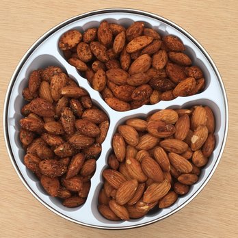 The Almond Guy - a divided plate of nuts - Specialty Food Near Me The Almond Guy - a divided plate of nuts - Specialty Food Near Me