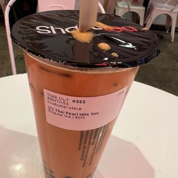Sharetea - (35) Thai Tea Ice Blended With Pearl - Bubble Tea Near Me - Los Angeles, California