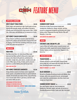Menu photo 1 The Canadian Brewhouse Calgary, AB Menu photo 1 The Canadian Brewhouse Calgary, AB