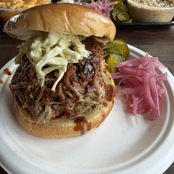 Horn Barbecue - pulled pork sandwich - Barbeque Near Me - Fresno, California Horn Barbecue - pulled pork sandwich - Barbeque Near Me - Fresno, California