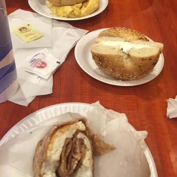 Goldberg's NY Bagels - Egg cheese and onions on everything, everything with cream cheese and egg whites on whole wheat wrap - Bagels Near Me - Silver Spring, Maryland