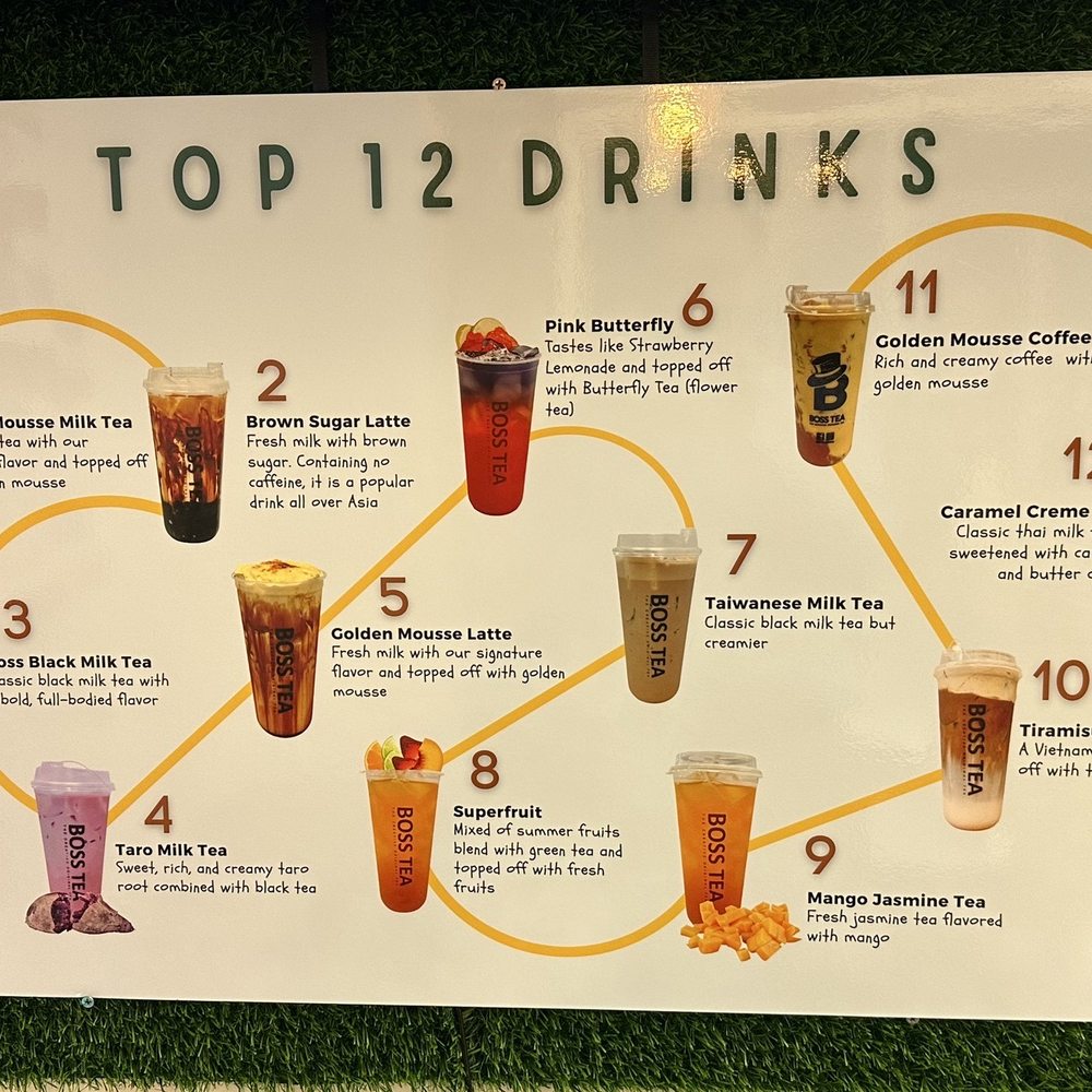 Boss Tea - Top 12 drinks - Bubble Tea Near Me - Tulsa, Oklahoma Boss Tea - Top 12 drinks - Bubble Tea Near Me - Tulsa, Oklahoma